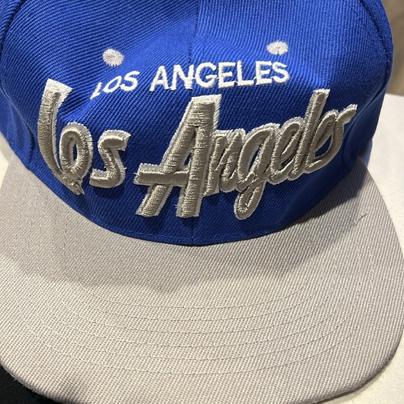 Blue and Gray Los Angeles Snapback Hat - Picture 2 of 4